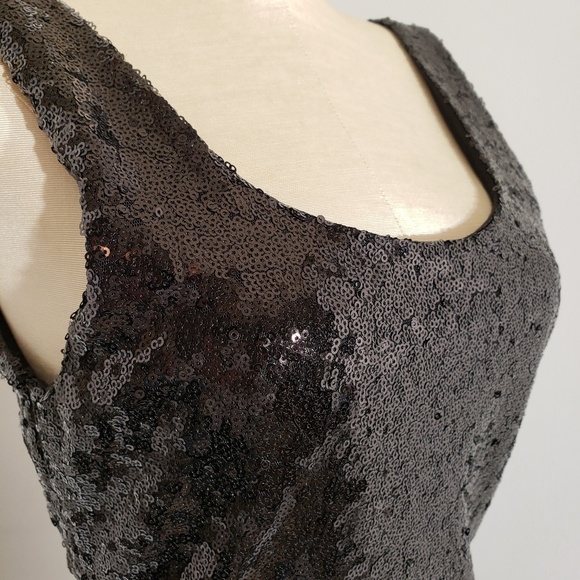Rue 21 black sequined dress back zip size Small - Picture 6 of 6
